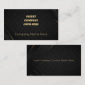 Stijlvol Luxe Zwart en Goud Visitekaartje (Voorkant / Achterkant)