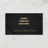 Stijlvol Luxe Zwart en Goud Visitekaartje (Voorkant)