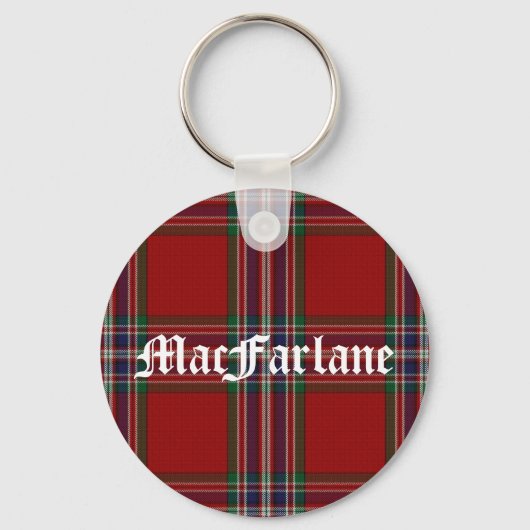 Stijlvol MacFarlane Tartan Sleutelhanger (Voorkant)