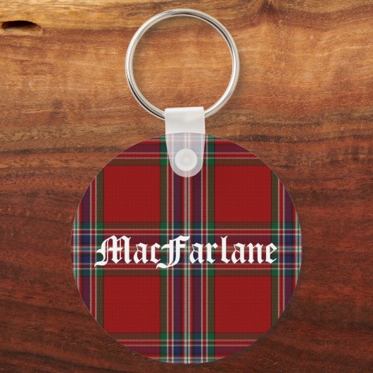 Stijlvol MacFarlane Tartan Sleutelhanger (Voorkant)