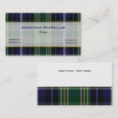 Stijlvol MacKellar Clan Aangepast Visitekaartje (Voorkant / Achterkant)