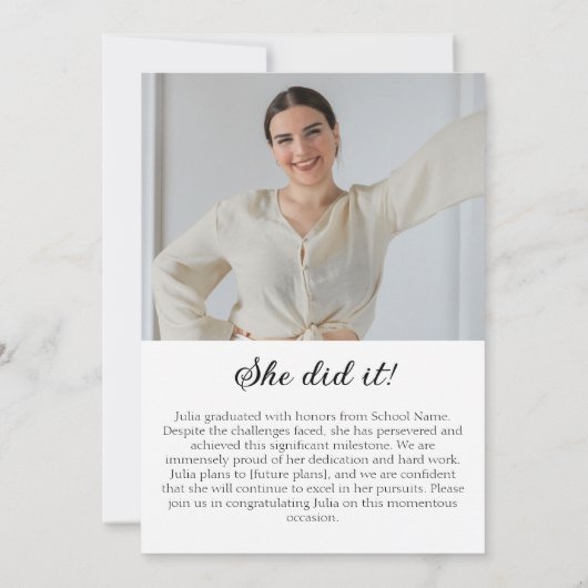 Stijlvol magazine Afstuderen foto 2024 Afstuderen Kaart (Achterkant)