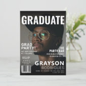 Stijlvol Magazine Hoesje | Afstudeerfeest Kaart (Staand voorkant)