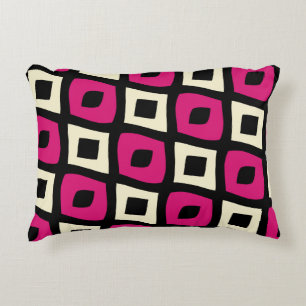 Stijlvol Magenta Beige Pattern Accent Kussen