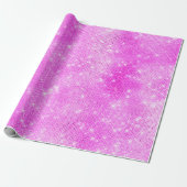 Stijlvol magenta roze roze glitter cadeaupapier (Uitgerold)