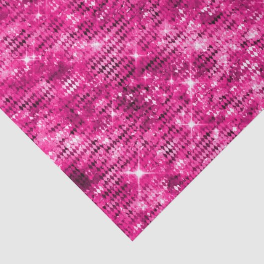 Stijlvol magenta roze sjimmer glitter tissuepapier (Detail)