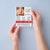 Stijlvol Make-upontwerp, Visagist, Schoonheidssalo Flyer (Hand)