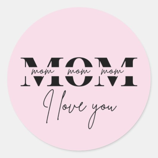 Stijlvol mama cadeau | Perfect voor Moederdag Ronde Sticker (Voorkant)