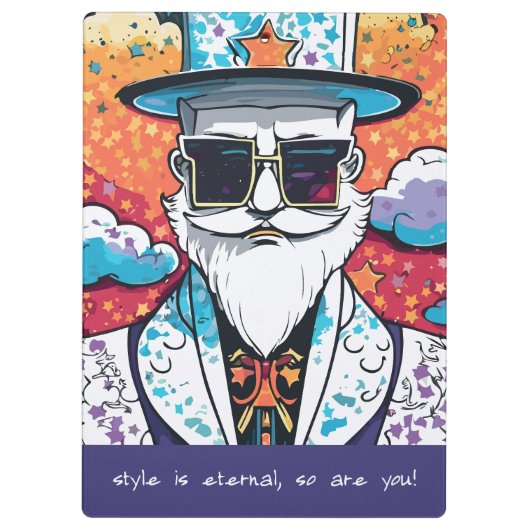 Stijlvol Man Klembord (Achterkant)