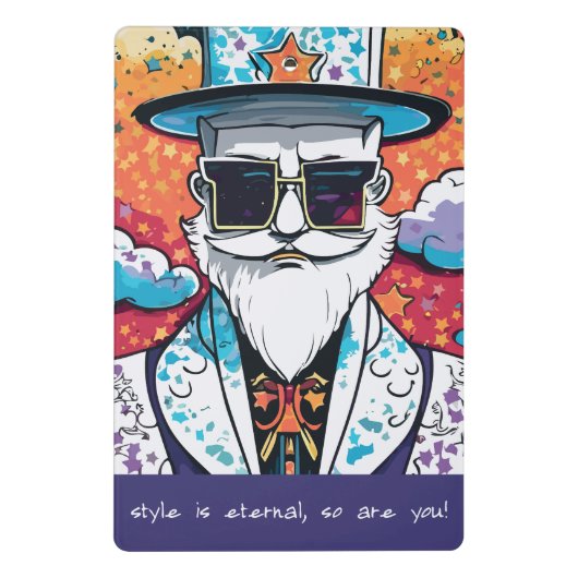 Stijlvol Man Mini Klembord (Achterkant)