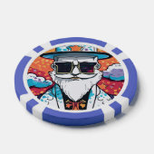 Stijlvol Mannen Briefkaart Poker Chips (Enkel)