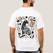 Stijlvol Mannen-shirt met minimalistische Cheetah  T-shirt (Achterkant)