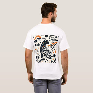 Stijlvol Mannen-shirt met minimalistische Cheetah  T-shirt