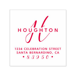 Stijlvol Manuscript Familienaam Naam Retouradres Zelfinktende Stempel