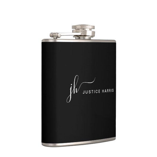 Stijlvol Manuscript Monogram Modern Eenvoudig Gepe Heupfles (Rechts)