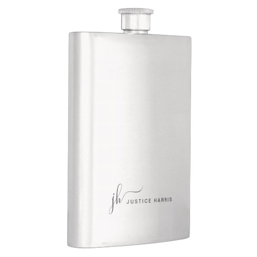 Stijlvol Manuscript Monogram Modern Gepersonalisee Flacon (Rechts)