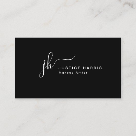 Stijlvol Manuscript Monogram Modern Professional B Visitekaartje (Voorkant)