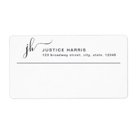 Stijlvol Manuscript Monogram Modern Professional Etiket