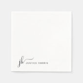 Stijlvol Manuscript Monogram Modern Professional Servet (Voorkant)