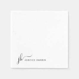 Stijlvol Manuscript Monogram Modern Professional Servet