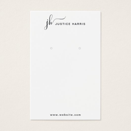 Stijlvol Manuscript Monogram Modern Professional Visitekaartje (Voorkant)