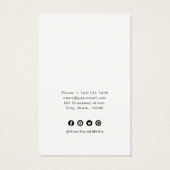 Stijlvol Manuscript Monogram Modern Professional Visitekaartje (Achterkant)