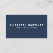 Stijlvol marineblauw, voorzijde en achterzijde, sp visitekaartje (Voorkant)