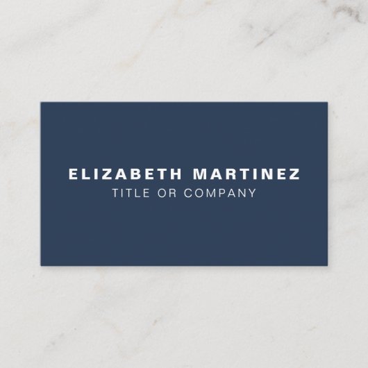 Stijlvol marineblauw, voorzijde en achterzijde, sp visitekaartje (Voorkant)