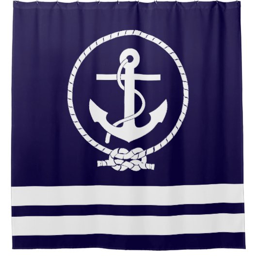 Stijlvol maritiem douchegordijn (Voorkant)