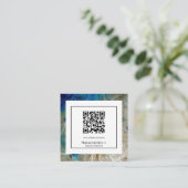 Stijlvol marmer Abstract Modern Grunge Turquoise Vierkante Visitekaartje (Staand voorkant)