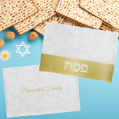 Stijlvol marmer en goud Hebreeuws Pesach Pesach Pa Kussensloop