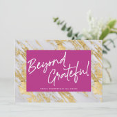 Stijlvol Marmer, Modern, Oneindig Dankbaar-Zakelij Bedankkaart (Staand voorkant)