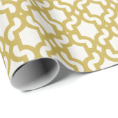 Stijlvol, Marokkaans goudquatrefolietestpatroon Cadeaupapier (Rol Hoek)