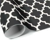 Stijlvol Marokkaans ivoor Quatrefoil Pattern Wedde Cadeaupapier (Rol Hoek)