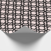 Stijlvol Marokkaans zwart Quatrefoil Lattice Patte Cadeaupapier (Hoek)