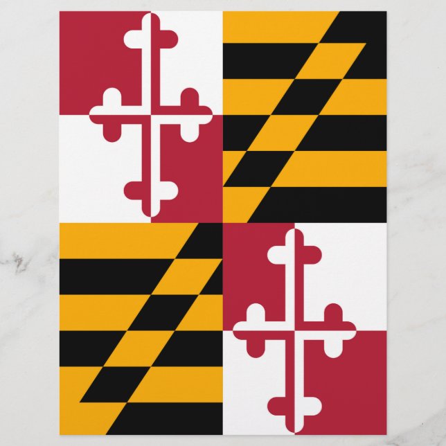 Stijlvol Maryland State Flag Design (Voorkant)
