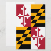 Stijlvol Maryland State Flag Design Briefpapier (Voorkant / Achterkant)