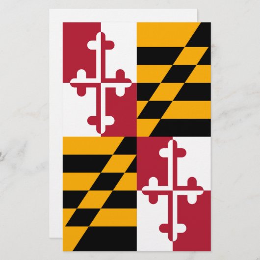 Stijlvol Maryland State Flag Design Briefpapier (Voorkant / Achterkant)