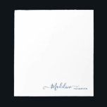 Stijlvol Matig Manuscript Navy Blue Notitieblok<br><div class="desc">Stijlvol Matig Manuscript Navy Blue Notitieblok</div>