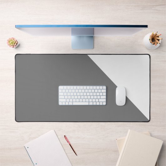 Stijlvol Medium Grijs Wit Slant Hoek Kleur Blok Bureaumat (Kantoor 1)