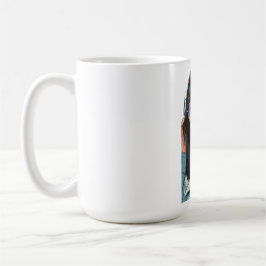 Stijlvol Meisje Illustratie | Trendy Mode Koffiemok