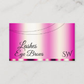 Stijlvol meisje roze glamoureus met Initialen Mode Visitekaartje (Voorkant)