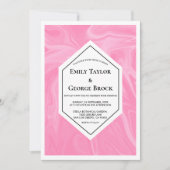 Stijlvol meisje roze minimale Abstracte verfbruilo Kaart (Voorkant)