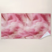 Stijlvol meisje roze wit dier strandlaken (Voorkant)