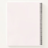 Stijlvol meisjesachtig roze notitieboek document (Achterkant)