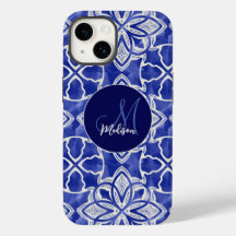 Stijlvol meisjesblauw grijs initiaal monogram