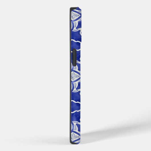 Stijlvol meisjesblauw grijs initiaal monogram Case-Mate iPhone case (Achterkant / Rechts)