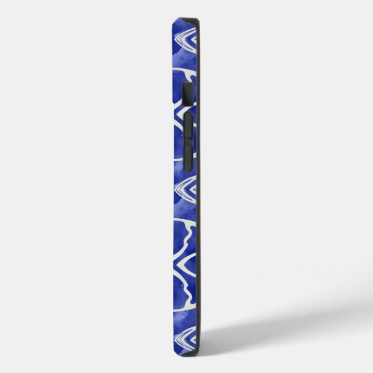 Stijlvol meisjesblauw grijs initiaal monogram Case-Mate iPhone case (Achterkant / Links)