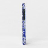 Stijlvol meisjesblauw grijs initiaal monogram Case-Mate iPhone case (Achterkant/links)