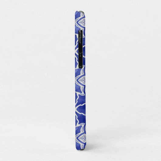 Stijlvol meisjesblauw grijs initiaal monogram Case-Mate iPhone case (Achterkant/links)